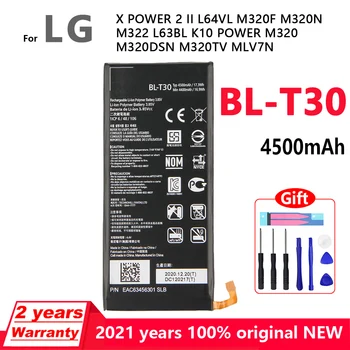 100% Original BL-T30 Bateria Para LG Energia X 2 II Power2 L64VL M320F M320N M322 L63BL K10 Poder M320 M320DSN M320TV MLV7N Bateria