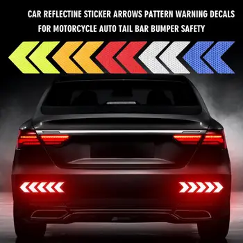 10Pcs/Set Criativo Carro Adesivo Refletivo Fita Auto-adesiva de Protecção Exterior do Carro do Corpo Reflexivo Adesivo para Veículos