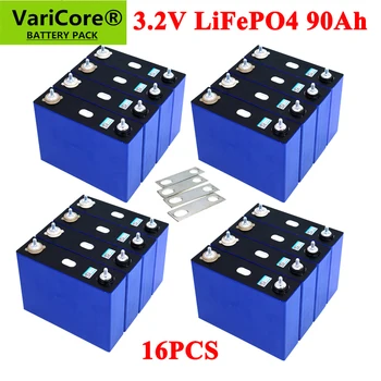 16pcs/lote 3.2 V 90Ah bateria LiFePO4 DIY 12V a 24V, 36V de Lítio-ferro phospha VR energia Solar Off-Road Fora-grade Vento Solar de baterias