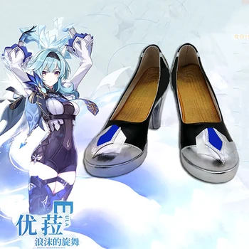 2021 Jogo Quente Genshin Impacto Eula Cosplay Sapatos Lolita Sapatos de Mulheres de Estilo Japonês, Macio Irmã Meninas para o Halloween, Carnaval
