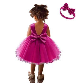 2022 Nova Princesa Vestidos Bowknot Vestidos infantis para Crianças Fofo Vestido de Menina Garoto Vestido de Princesa Vestido de Frocks para Meninas