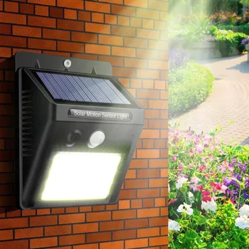 48 LED à prova d'água a Energia Solar Sensor de Movimento de PIR Parede de Luz da Lâmpada Exterior do Jardim