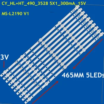 5set Retroiluminação LED strip para CY-HL+HT-49D-3528 MS-L2190 28MH300B8170100078012134 SN50LEDA88/0227 PT500GT01-1-XL-3