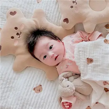 A Cabeça Do Bebé Moldar O Desenho Animado Do Urso Travesseiro Recém-Nascidos Sono Infantil Posicionamento Almofada De Viagem Travesseiros