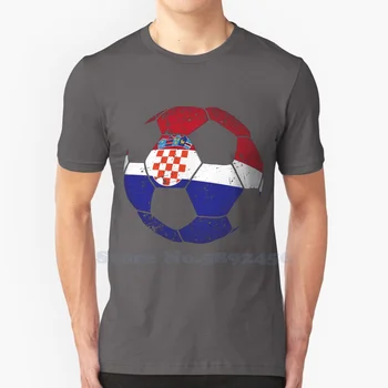 A Croácia Bola De Futebol De Bandeira Jersey Arte - Croata De Futebol De Alta Qualidade, T-Shirt
