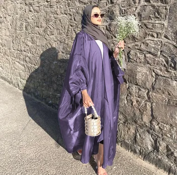 Abayas para as Mulheres, Vestido de Kaftan Abaya Túnica Longa Femme Musulmane Hijab Abayat Mangas Puff Jilbab Khimar Ramadã Islâmico Roupas