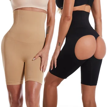 Abdominal calças de cintura sexy exposto rabo de alta elevação de quadril corpo das mulheres apertado plano ângulo shaping cueca