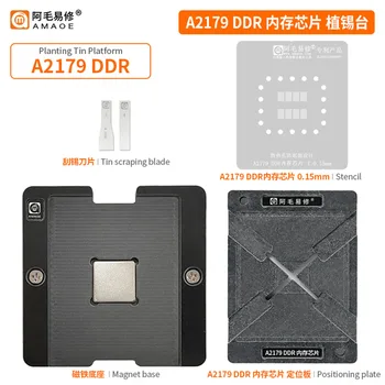Amaoe Memória CI BGA Reballing Estêncil Plataforma Para o MacBook Air 2020 A2179/DDR Chip IC Plantio de Estanho Modelo de Kits de Reparo