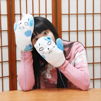 Anime Himouto! Umaru-chan Traje Engrossar Mais de Veludo Cheio de Dedo Luvas de Outono Quente de Inverno, Luvas de Cosplay Acessórios Prop