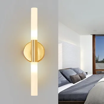 Artpad Acrílico Abajur LED, Lâmpada de Parede Modren Sala de estar, Quarto Interior, Iluminação do Corredor de Parede Candeeiro de Luz de Ouro Preto