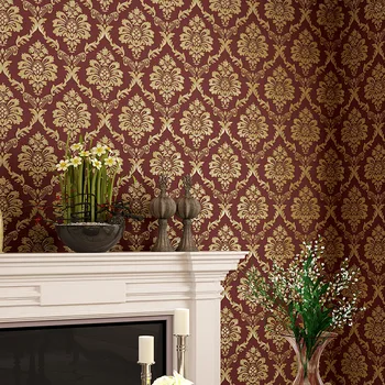 beibehang de tecido em estilo Europeu, pressão papel de parede de Damasco, sala de estar, quarto PLANO de fundo de papel de parede de luxo, de luxo