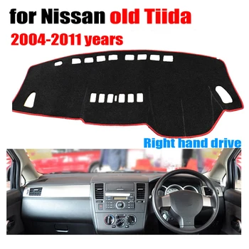 Carro tampa do painel de controle da esteira para Nissan velho TIIDA 2004-2011 anos mão Direita unidade dashmat pad traço cobre dashboard acessórios