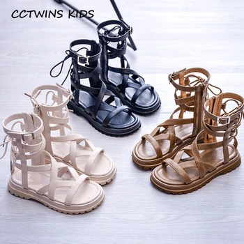 CCTWINS Sapatos de Crianças 2020 Verão Bebê Meninas de Moda Gladiador Sandálias Para Crianças Preto Televisão Criança Marca de Sapatos leves BG183