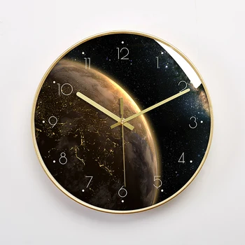 Colorido Minimalista Relógio de Parede Moderno Personalidade de Metal Silencioso Quarto Relógio de Parede Nórdicos Reloj De Pared Decoração de Parede ZP50WC