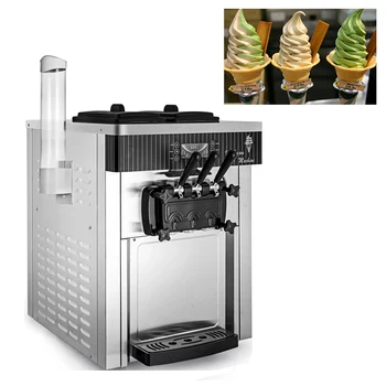 Comercial 2200W sorvete da casa da máquina sorvete soft maker três sabores de aço inoxidável macio máquina do creme de gelo