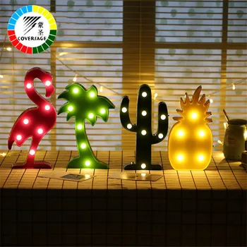 Coversage Noite do Diodo emissor de Luz 3D Decorativo Tabela Lâmpada de Árvore de Natal Quarto Bateria Romance as Luzes de Decoração de Luminaria Garoto Secretária