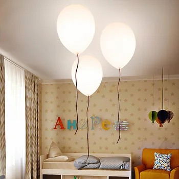 Crianças modernas led luzes do teto para sala de estar, Quarto de Cabeceira Estudo de Corredor de Luzes Brancas Balões de vidro de Lâmpada de Teto