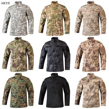 De camuflagem, táticas militares uniforme de lazer ao ar livre de roupas de homem que caça a roupa de camuflagem