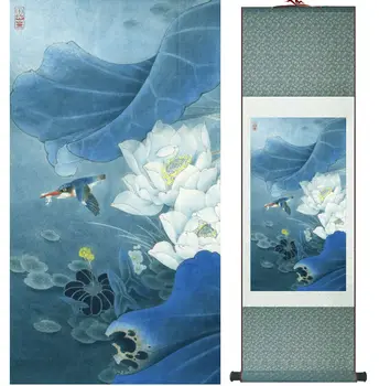 Flores e pássaros de seda, pintura de rolagem tradicional pássaros e flores pintura Chinesa de lavagem de pintura, decoração do N.º 32002