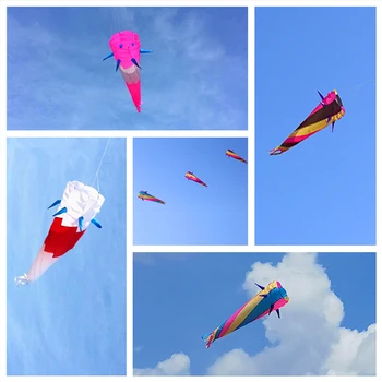 Frete grátis grande kite biruta kite 3d churrasquinho ao ar livre brinquedos voadores nylon pipas para adultos de pára-quedas pipa