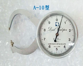 G-10 KORI exterior medidor de pinça pinça cartão de calibre do tubo de vidro de medição de espessura tabela A-10 A-15