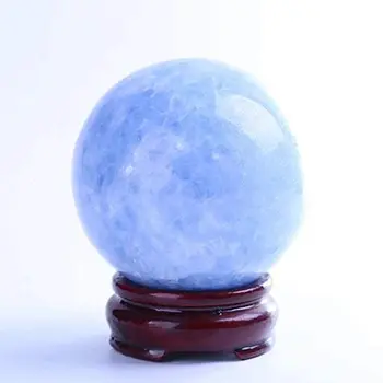 grande Celestite Bola de Cristal bola de cristal azul celestino esfera de pedra do anjo heaing pedras de cristal de cura