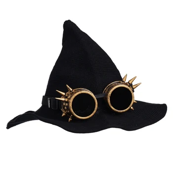 Halloween Bruxa de Chapéu Chapéu de Malha de Moda Sólido Chapéu Diversificada ao longo do Chapéu Namorada Presentes