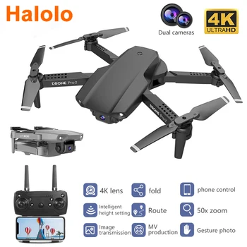 Halolo E99 RC Drone Fluxo Óptico de Precisão do Ponto de 4K de Câmara HD Profissional de Fotografia Aérea de Helicóptero Dobrável Quadcopter