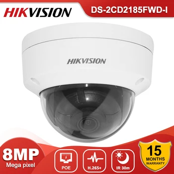 Hikvision DS Original-2CD2185FWD-eu 4K de 8MP ao ar livre de Segurança, Câmera do IP da Abóbada H265+ CCTV Suriveillance IP67 IK10 Nível de Alarme Cam