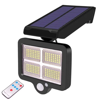 Luz Solar ABS 120 LED à prova d'água de Carregamento Rápido Sensor de Movimento a Lâmpada de Parede Exterior do Parque Varanda do Quintal Ferramenta de Iluminação