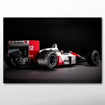Mclaren Honda MP4 4 Clássico de Corrida de Fórmula 1 esporte Pôsteres e Impressões de Arte de Parede de Lona de Quadros para Decoração de Sala de estar