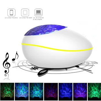 Multifuncional Música Romântica Noite De Luz Bluetooth Atmosfera De Luz De Controle Remoto Sem Fio Lâmpada De Projeção Interior