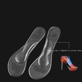 Non-Slip Mulheres de Gel de Silicone Suporte de Arco Anti-derrapante Massageando Metatarso Almofada Ortopédicos, Palmilhas para sapatos de Salto Alto Sapatos de Gel