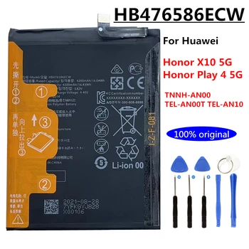 Novo Original 4300mAh HB476586ECW Bateria do Huawei Honor X10 Honra Play4 Jogar 4 5G TNNH-AN00 TEL-AN00T TEL-AN10 Telefone Móvel