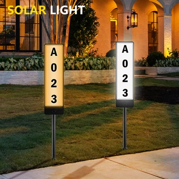 Número de porta do DIODO emissor de Luz Assina Placas Ip44 Waterproof Casa de Placas de Outdoor Ambientalmente Posta Solar de Número de Porta de Luz