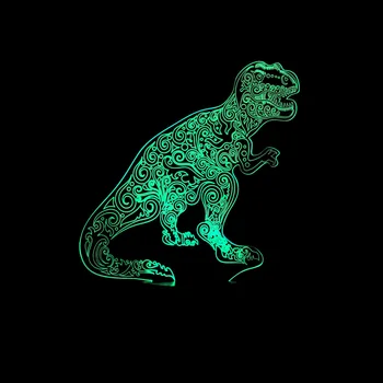O Dinossauro Usb 3d Nightlight Presentes Criativos 3d Lâmpada de Iluminação Decorativa Powerbank 3d Luminárias de Lâmpada da Tabela