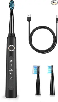 Pack de 5 a Escova de dentes Elétrica Cabeças de Substituição Compatível com o FW (Sonic Escova de dentes)