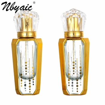 Perfume dispensa garrafa B809-30ml eletrodeposição de ouro perfume do frasco de vidro amovível frasco de spray 1pcs garrafa vazia