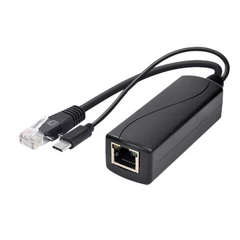 PoE Divisor de Tipo-C DC 5V 2.4 A 10/100Mbps RJ45 porta IEEE 802 Power Over Ethernet para a Câmera do IP Plug