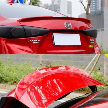 Quente plástico ABS asa traseira, de cor spoiler auto peças para Mazda 3 Axela sedan 4 portas 2014 2015 2016