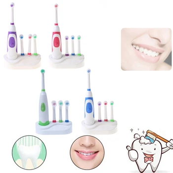 Sonic Escova de dentes Elétrica Impermeável Carga USB Recarregável Escova de dentes Elétrica 4 de Escova de Substituição de Cabeças de Adultos