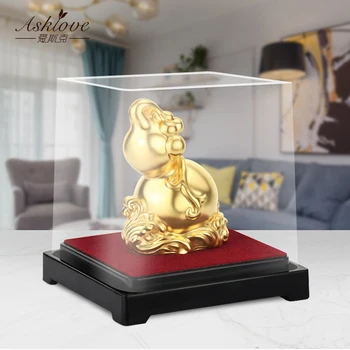 Sorte Cabaça Estátua Fengshui Riqueza De Ornamentos De Fortuna Mascote Decorações De Folha De Ouro Figuras De Decoração De Casa De Carro Ornamentos Presentes