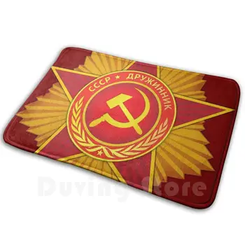 Soviética Estrelas Angustiado Tapete Tapete Tapete Anti-Derrapante Tapetes De Quarto Russa Russia Cccp Vermelho Soviético Comunista De Moscou Ak47 Da