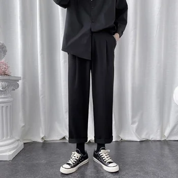 Streetwear Masculino Calças Oversized Plus Size 5XL Homens da coreia do Harém Calças de Cor Sólida Casual Calças Retas