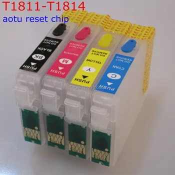 T1811 cartucho de tinta Recarregável para EPSON XP30/XP102/XP202/XP205/XP302/XP305/XP402/XP405/XP215/XP312/ XP415 impressora Auto reset