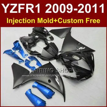 Televisão preto peças de Moto para carenagem YAMAHA YZF-R1 09 10 11 12 carroçaria YZF1000 YZF R1 2009 2010 2011 R1