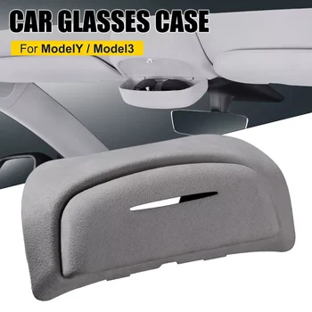 Titular Para A Viseira De Sol Do Carro Óculos De Armazenamento De Caso Para O Tesla Model Y Modelo 3 Protetora Auto Interior Organizador