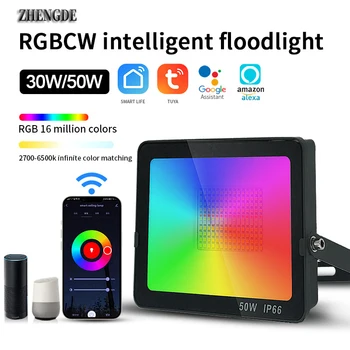 Tuya Smart wi-FI+ Bluetooth RGBCW Novo APLICATIVO de Projeção de Luz Colorida Pátio Atmosfera LED Holofote