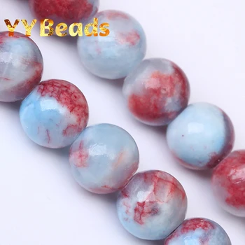 Vermelho Azul persa Jades Grânulos de Pedra cor de Vinho, de Calcedônia 6-12mm Suave Charme Espaçador Miçangas Para Fazer Jóias, Colares, Brincos