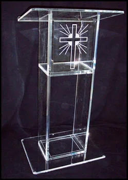 Verniz acrílico púlpito de acrílico tribuna/ púlpito de acrílico transparente stand púlpito de Acrílico Perspex Pódio plexiglass